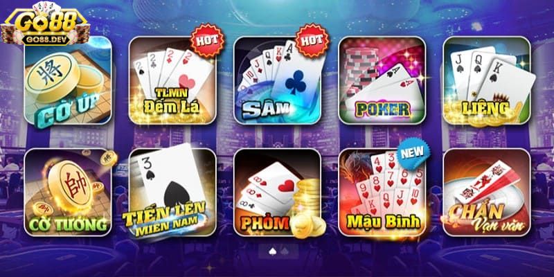 Những game bài hấp dẫn tại Go 88