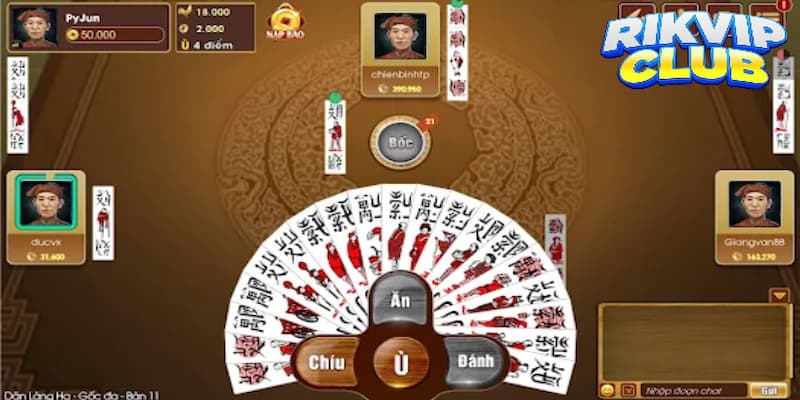 Các điểm thú vị trong game bài chắn Rik vip